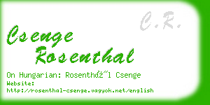csenge rosenthal business card